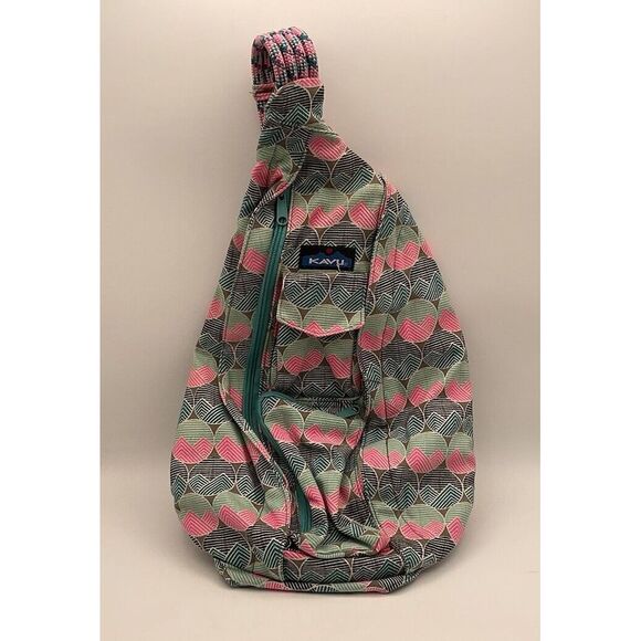 KAVU Everglades Tile Rope Sling Backpack Pink Blue Green Black White EOC - Picture 1 of 5